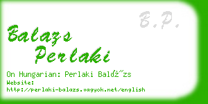 balazs perlaki business card